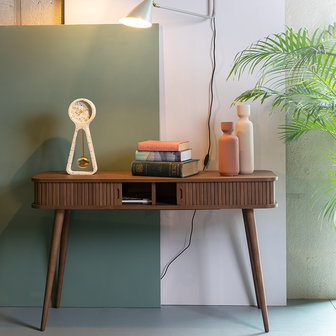 Meubelen-Online - Wandtafel Barbier sidetable hout walnoten - Zuiver