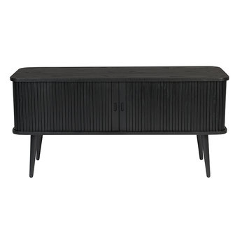 Meubelen-Online - Dressoir Barbier TV-meubel zwart hout - Zuiver