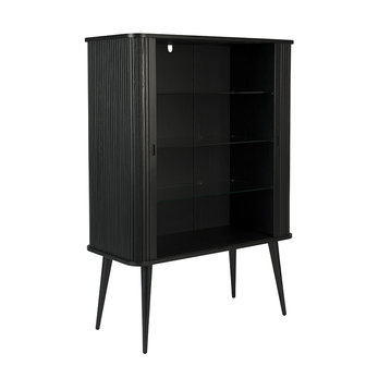 Meubelen-Online - Kast Barbier highboard hout 140cm zwart - Zuiver