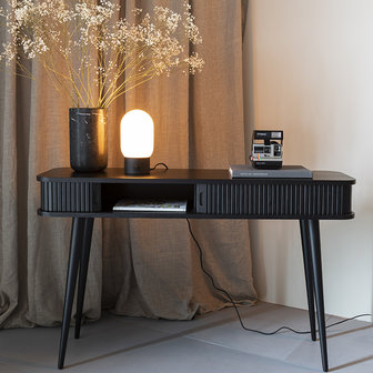 Meubelen-Online - Wandtafel Barbier sidetable hout zwart - Zuiver