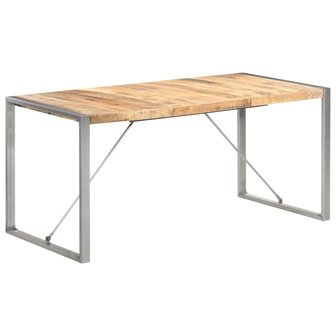 Eettafel Cooking 160x80x75 cm massief ruw mangohout
