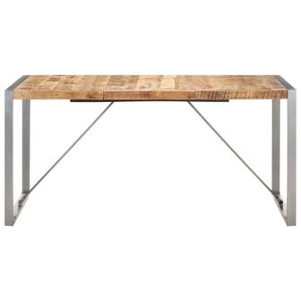 Eettafel Cooking 160x80x75 cm massief ruw mangohout