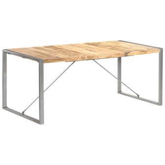 Eettafel Cooking 180x90x75 cm massief ruw mangohout