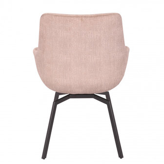 Eetkamerstoel Charles ribstof beige draaistoel