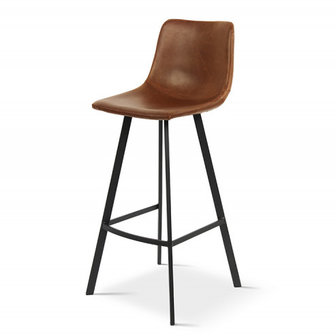 Barkruk Tonnie set 2 krukken cognac