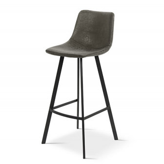 Counter chair Tonnie set 2 krukken grijs