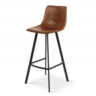 Counter chair Tonnie set 2 krukken cognac