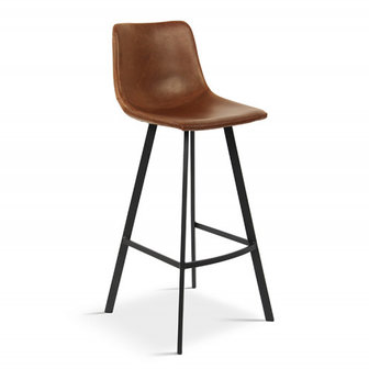 Counter chair Tonnie set 2 krukken cognac