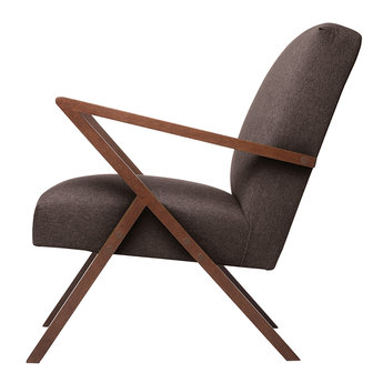 Fauteuil Retrostar stof bruin vintage design