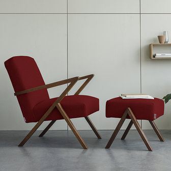Fauteuil Retrostar WOL rood vintage design