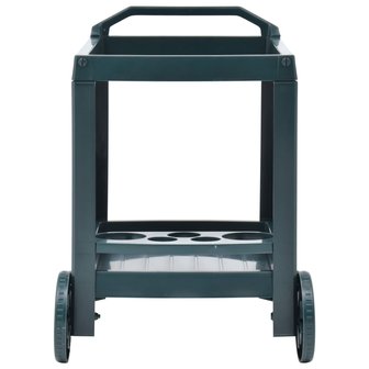 Dranktrolley 69x53x72 cm kunststof groen outdoor