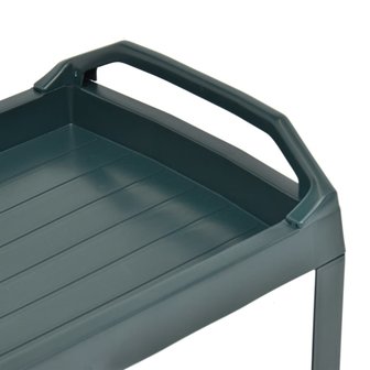 Dranktrolley 69x53x72 cm kunststof groen outdoor