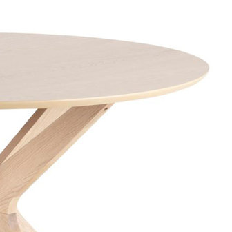 Eettafel Zoema hout rond 105cm blank
