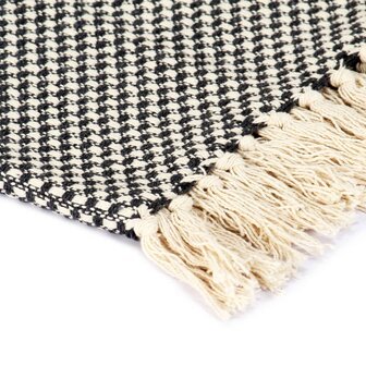 Plaid 125x150 cm katoen antraciet