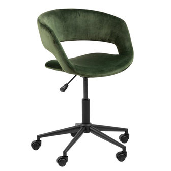 Bureaustoel Happy velvet groen