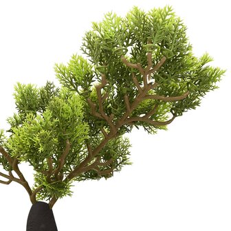 Kunstplant met pot cipres bonsai 60 cm groen