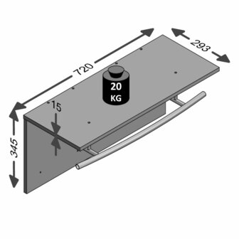 Wandkapstok At Home 72x29,3x34,5 cm oude stijl bruin