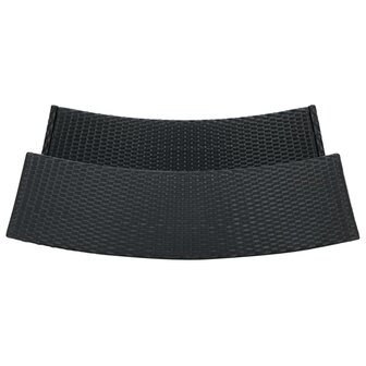 Tuinbartafel 120x55x110 cm poly rattan zwart
