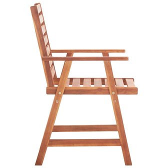 Tuinstoelen Adrie SET 2 st met kussens grijs massief acaciahout