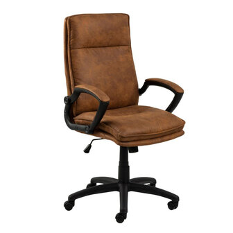 Bureaustoel Damian Deluxe cognac bruin