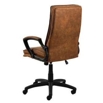 Bureaustoel Damian Deluxe cognac bruin