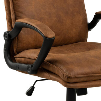Bureaustoel Damian Deluxe cognac bruin