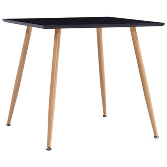 Eettafel Myra 80,5x80,5x73 cm MDF zwart met hout