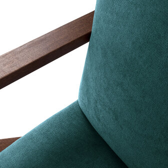 Sternzeit - fauteuil Retrostar - stof petrol - vintage design