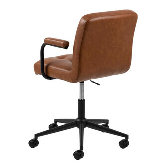 Bureaustoel Elegance bruin | verstelbaar | met wielen