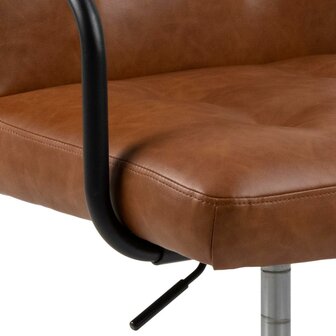 Bureaustoel Elegance bruin | verstelbaar | met wielen
