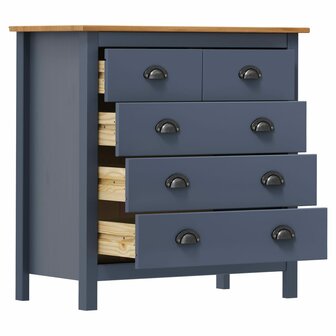 Dressoir Hill Range 79x40x80 cm massief grenenhout grijs