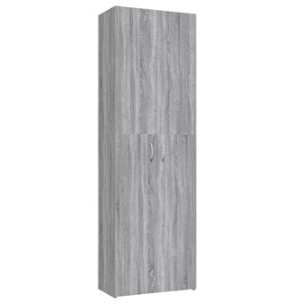 Archiefkastkast Andr&eacute; 60x32x190 cm bewerkt hout grijs