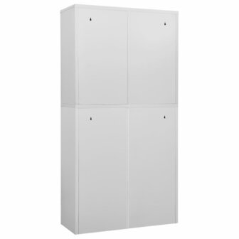 Archiefkast Calvin 90x40x180 cm staal lichtgrijs