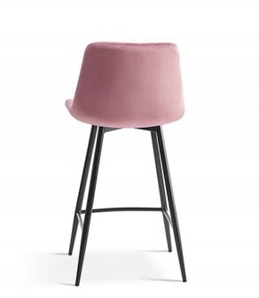 Counter chair Favo velvet roze barkruk kookeiland