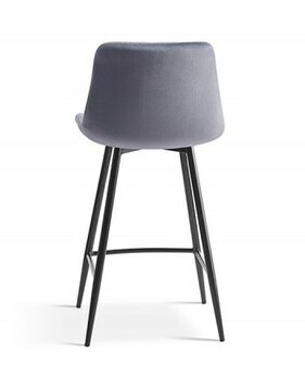 Counter chair Favo velvet grijs barkruk kookeiland