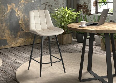 Counter chair Favo velvet beige barkruk kookeiland