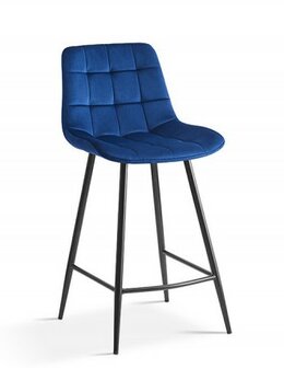 Counter chair Favo velvet blauw barkruk kookeiland