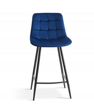 Counter chair Favo velvet blauw barkruk kookeiland