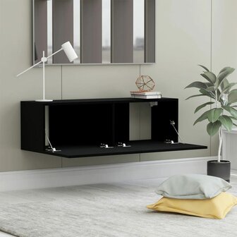 Tv-meubel Nadja 100x30x30 cm zwart