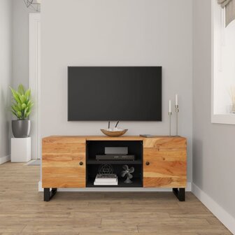 Tv-meubel Casey 105x33x46 cm massief acaciahout