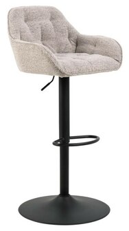 Barkruk Suz SET 2 st stof beige - verstelbaar