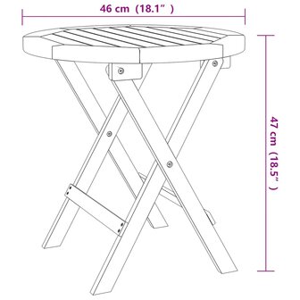 Bistrotafel Ø46X47 Cm Massief Acaciahout