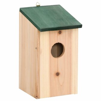 Vogelhuisjes 10 St 12X12X22 Cm Massief Vurenhout