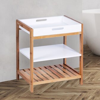 Hi Badkamerrek Multifunctioneel 40X30X50 Cm Bamboe