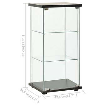 Vitrinekast Aspect Gehard Glas Zwart