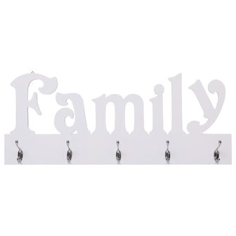 Wandkapstok Family 74X29,5 Cm Wit (family)