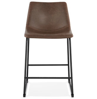 Counter chair Puls kunstleer bruin design kruk