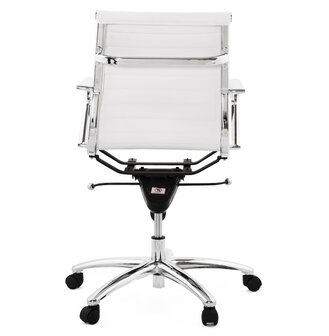 Bureaustoel DOC2 wit met chroom verstelbaar