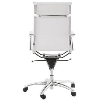 Bureaustoel DOC2 highback wit met chroom verstelbaar
