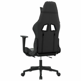 Gamestoel - Gaming stoel - Game stoel - Warrior - zwart - met voetensteun